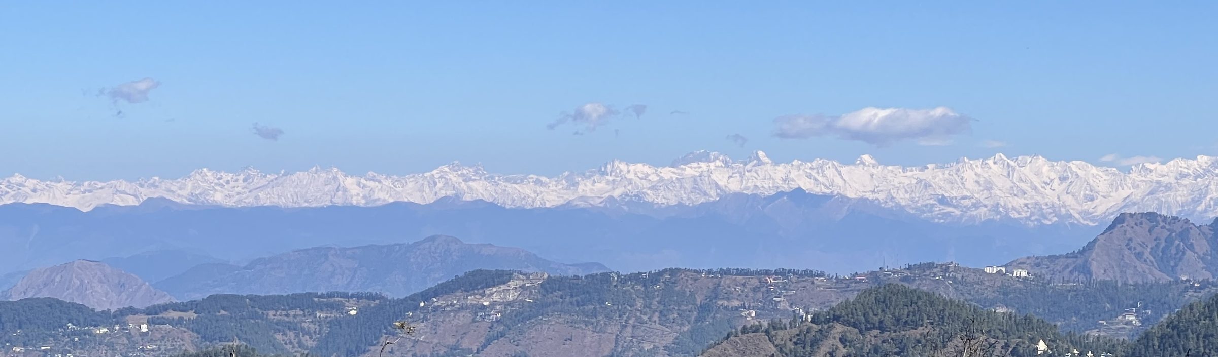 Panoramic view of the Himalayas