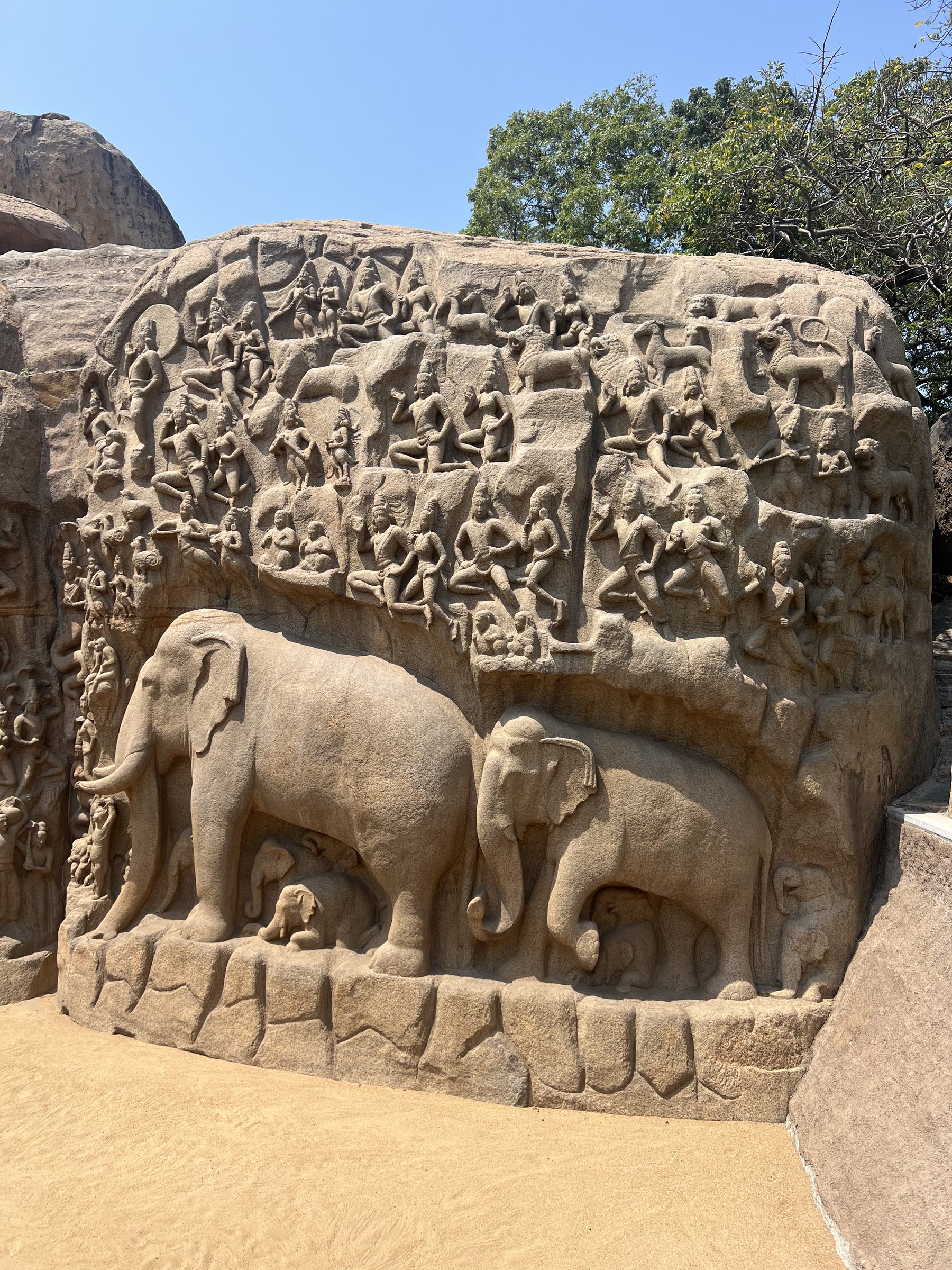 Elephant carving detail