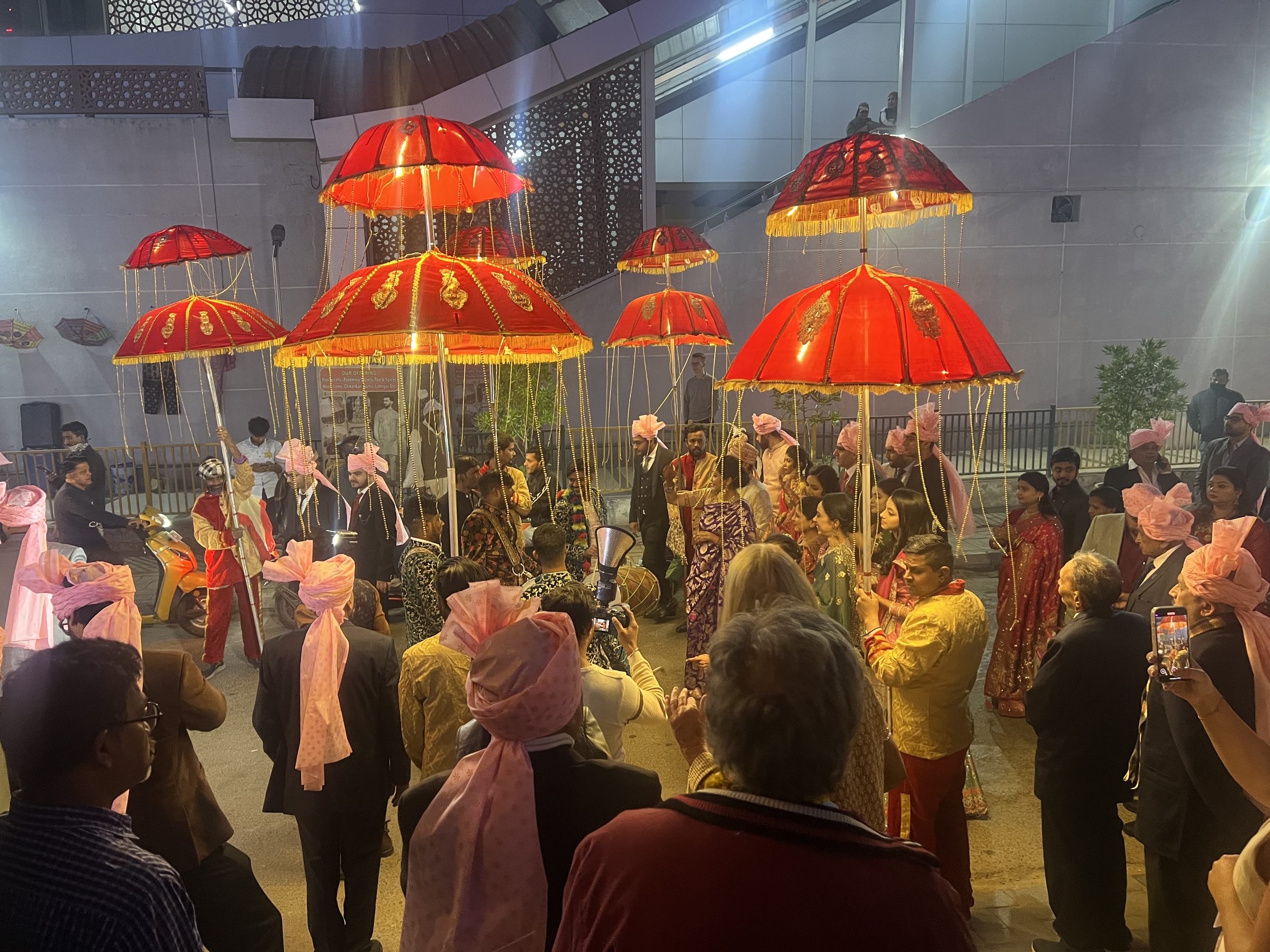 Umbrella procession