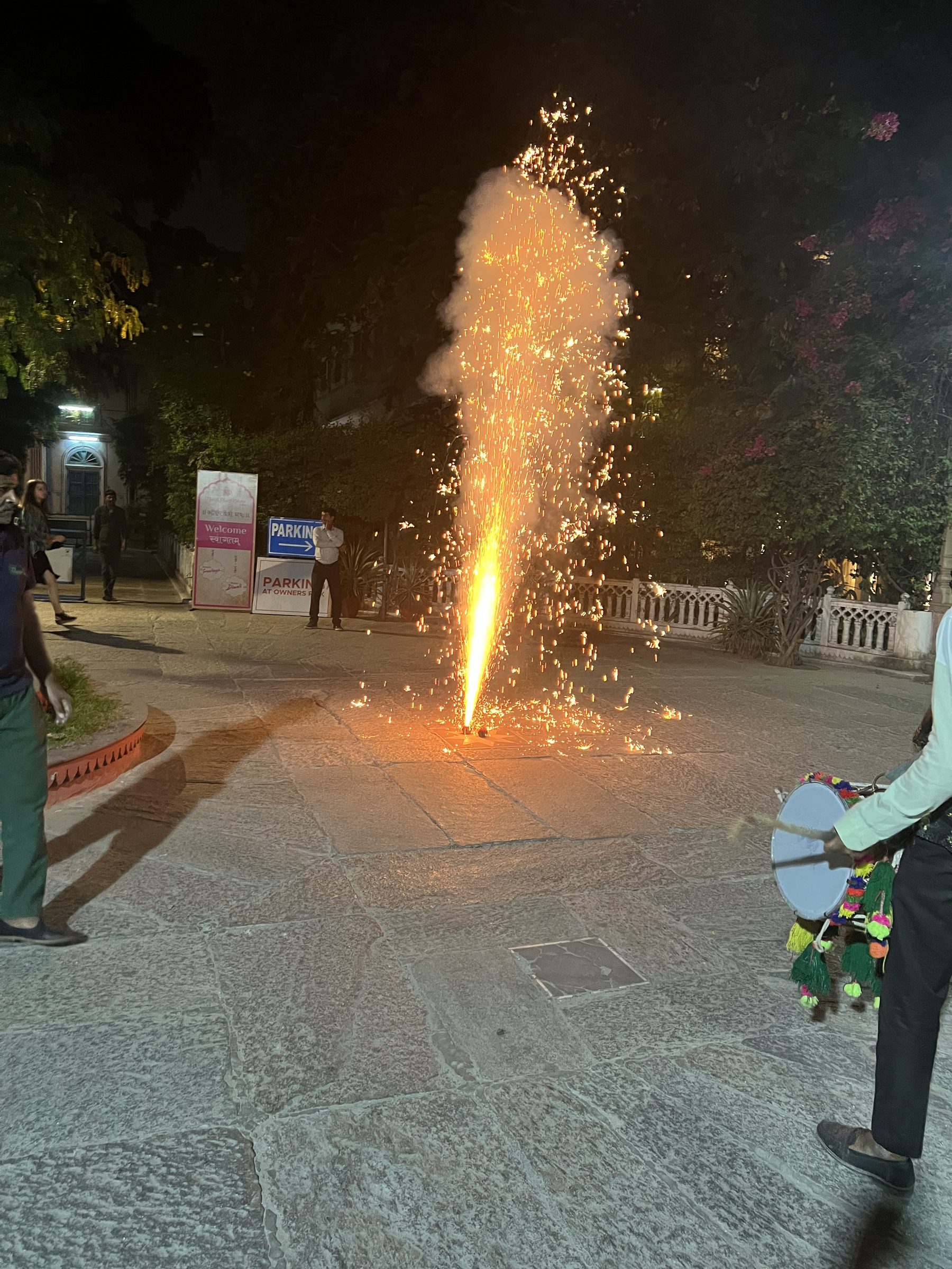 Fireworks after dinner