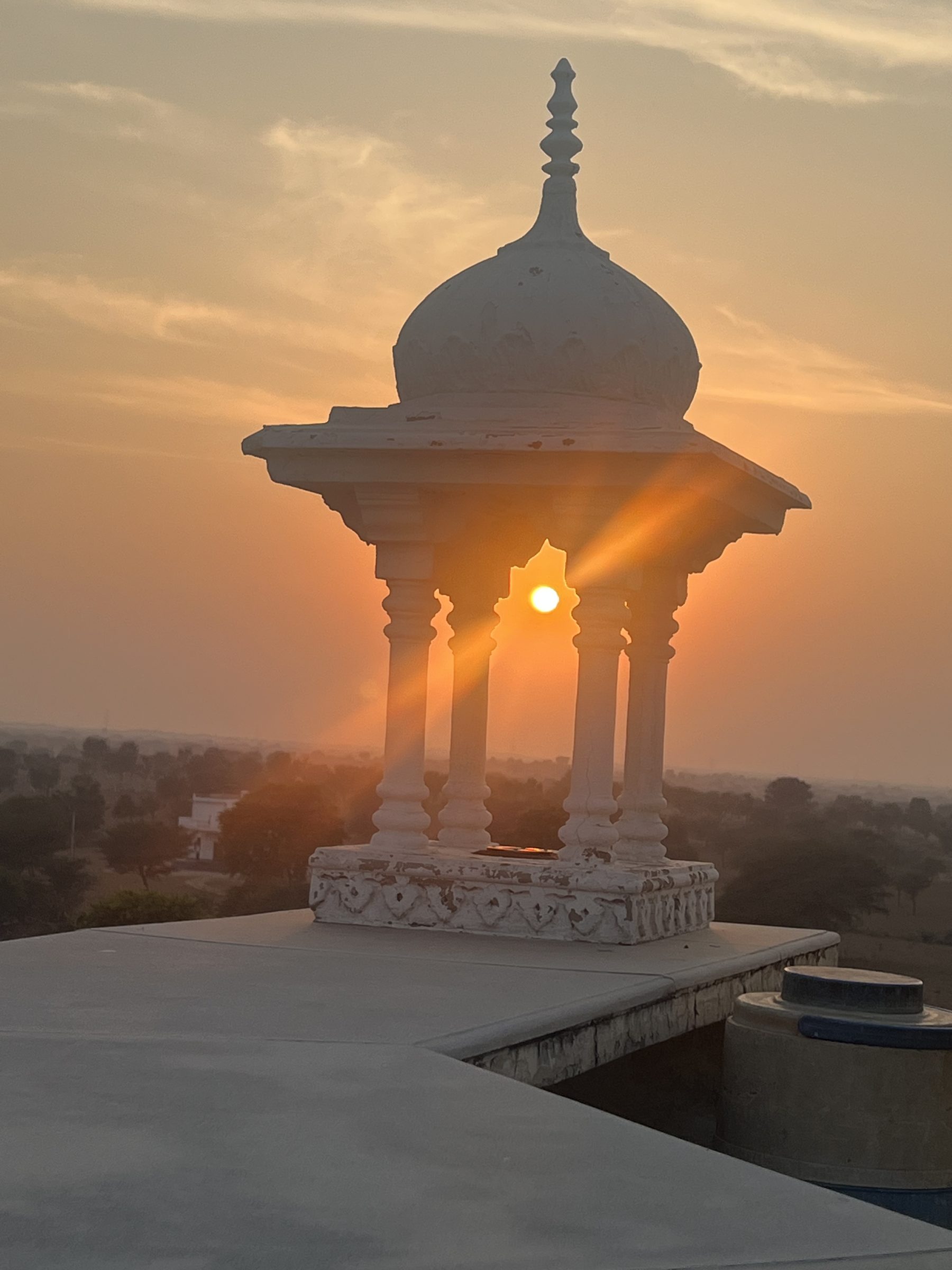 Sunset through a chhatri