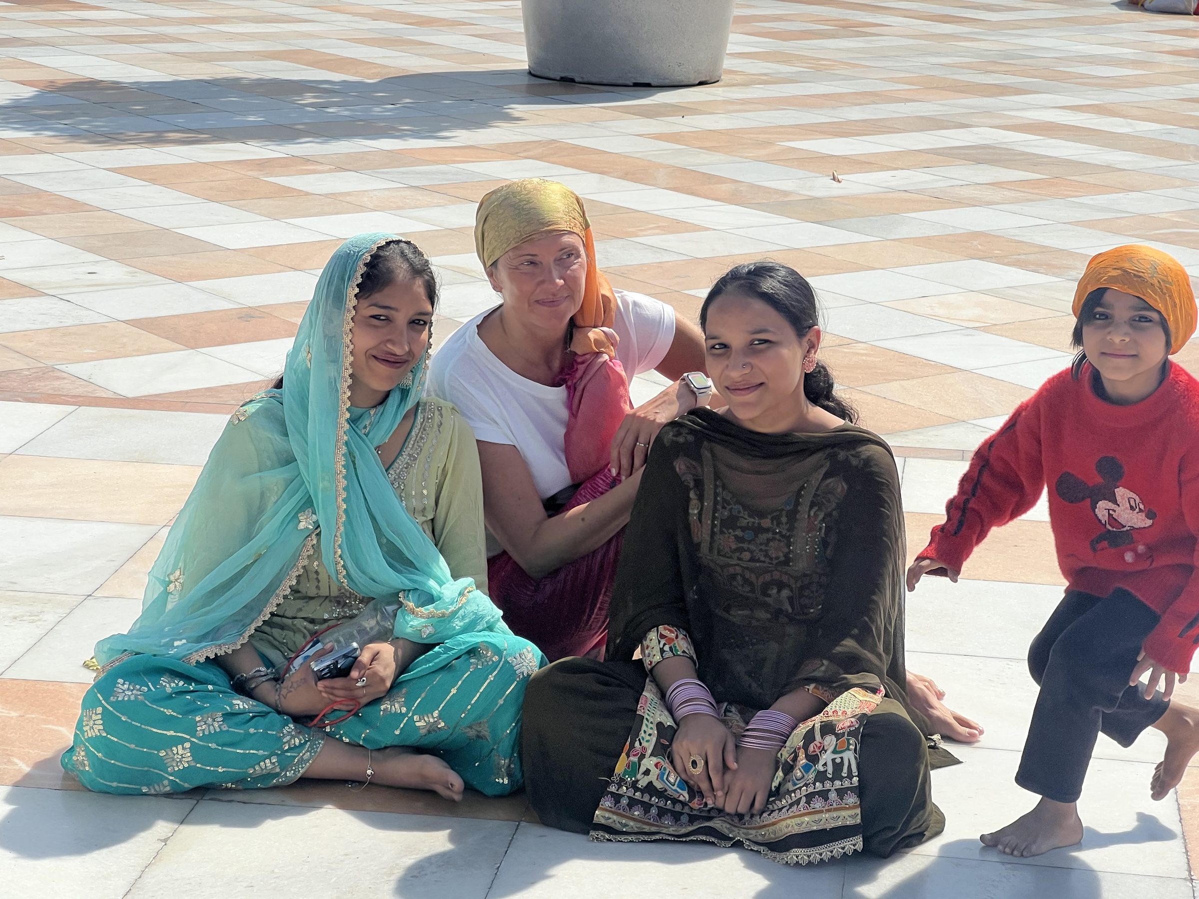 Children in the courtyard