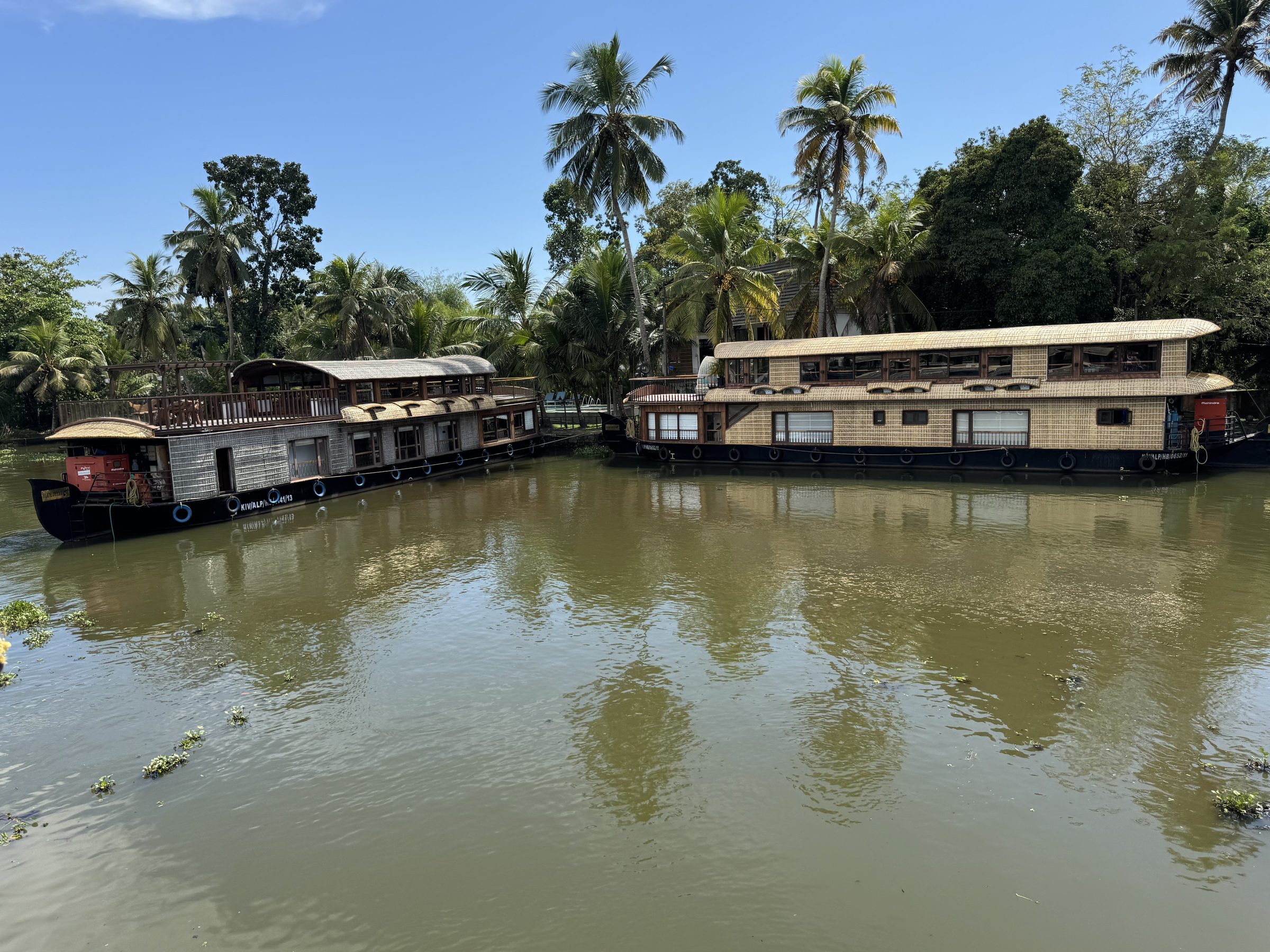 Kerala houseboats at rest