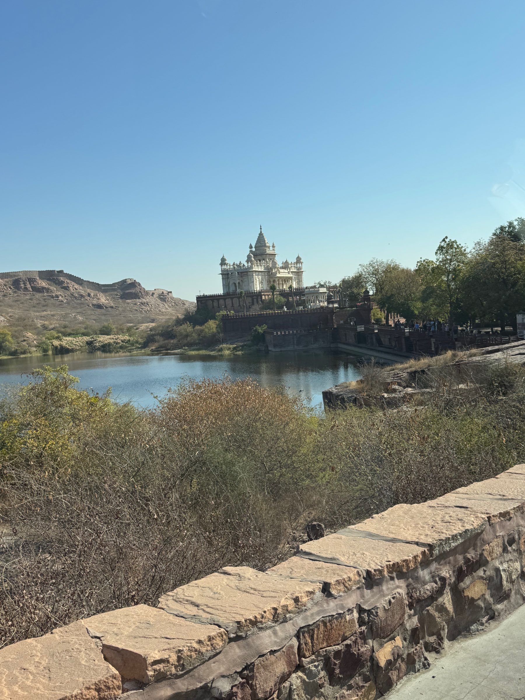 Fort ruins by water