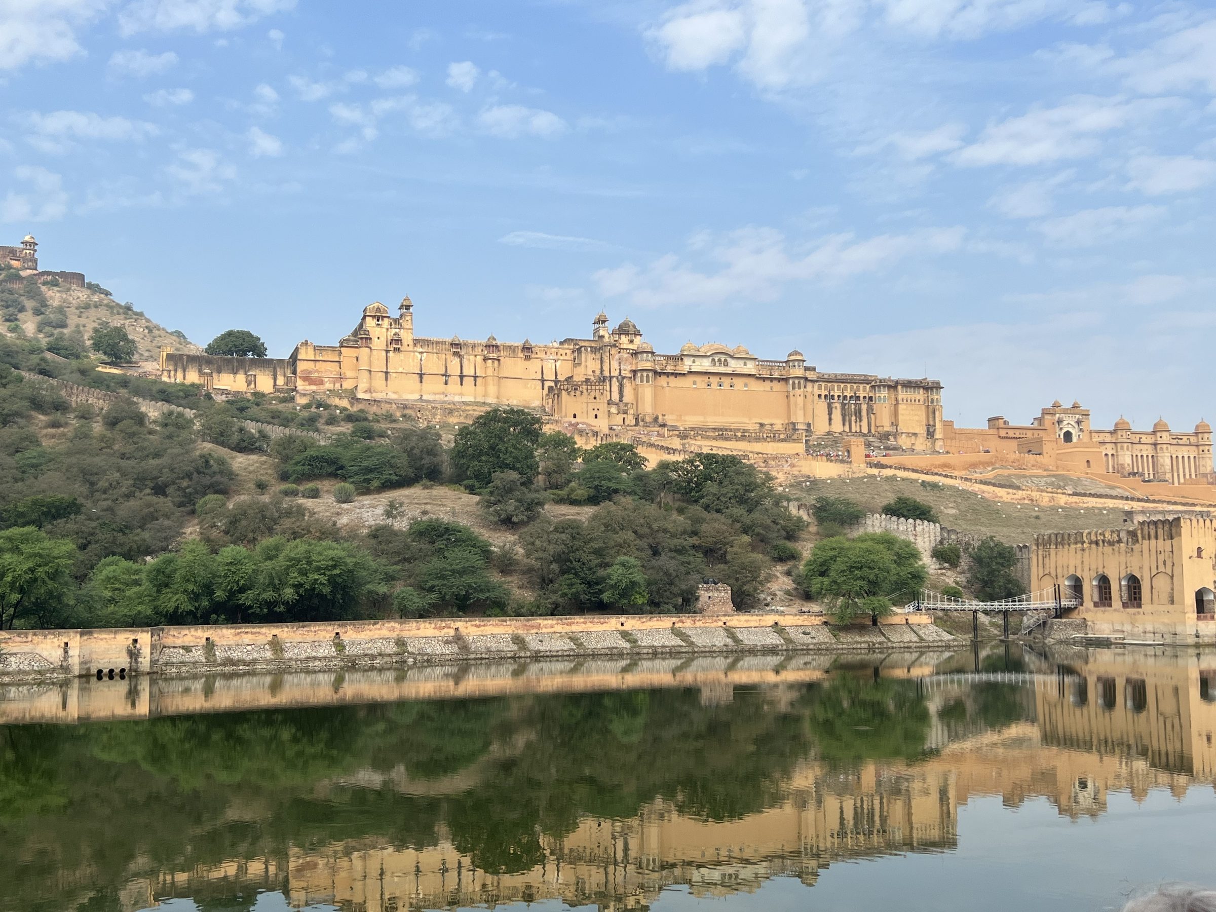 Amber Fort reflected in the lake